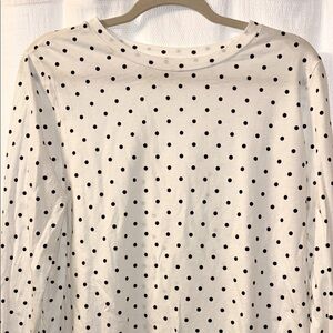 LOFT White Polka Dot Top